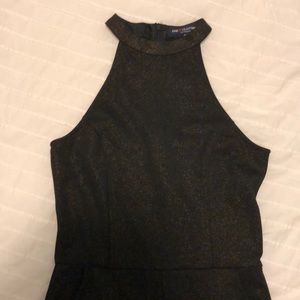 Black and gold romper